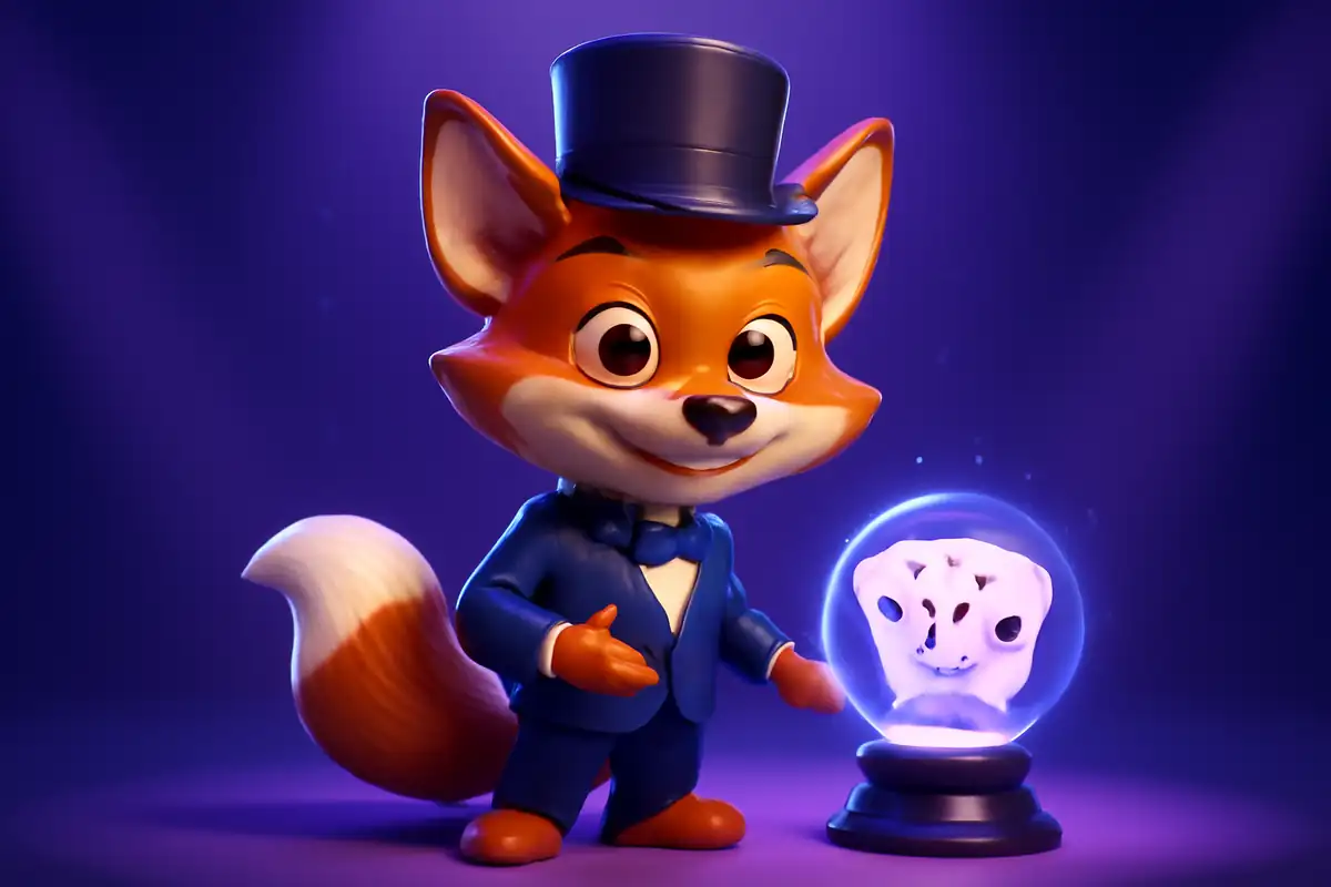 Vos-mascotte van Spinogrino Casino